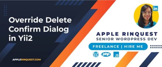 Override Delete Confirm Dialog in Yii2