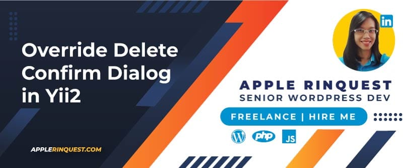 Override Delete Confirm Dialog in Yii2