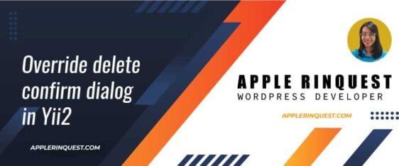 Override delete confirm dialog in Yii2
