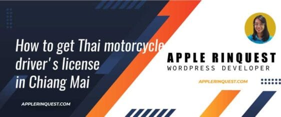 How to get Thai motorcycle driver's license in Chiang Mai