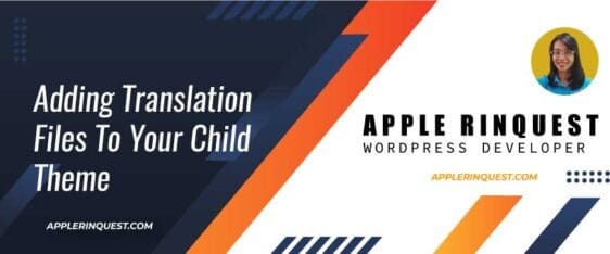 Adding Translation Files To Your Child Theme
