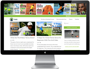 The Serve and Volley Tennis client has asked for a front page design with colors and templates that resonate with the essence of tennis. The color palette should reflect the vibrancy of the sport, while the layout should align with the style of a blog.