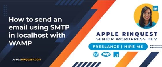 How to send an email using SMTP in localhost with WAMP