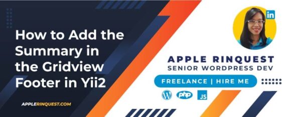 How to Add the Summary in the Gridview Footer in Yii2