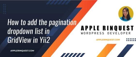 How to add the pagination dropdown list in GridView in Yii2
