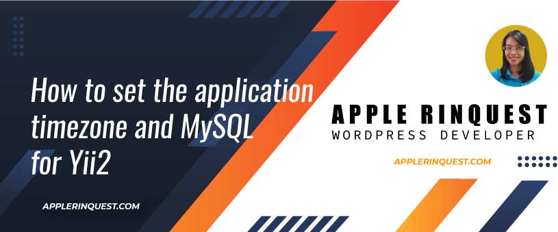 How to set the application timezone and MySQL for Yii2