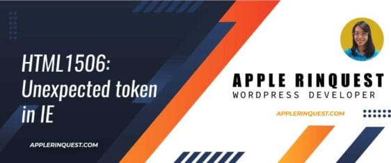 HTML1506: Unexpected token in IE