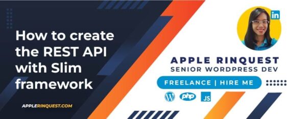 How to create the REST API with Slim framework