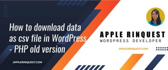 How to download the data as csv file in WordPress