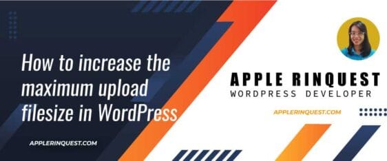 How to increase the maximum upload filesize in WordPress