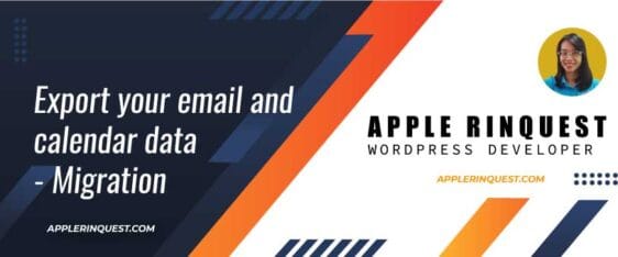 Export your email and calendar data - Migration