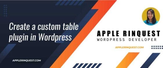 Create a custom table plugin in Wordpress