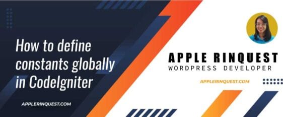 How to define constants globally in CodeIgniter