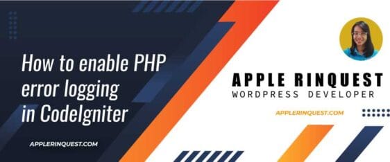 How to enable PHP error logging in CodeIgniter