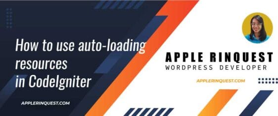 How to use auto-loading resources in CodeIgniter