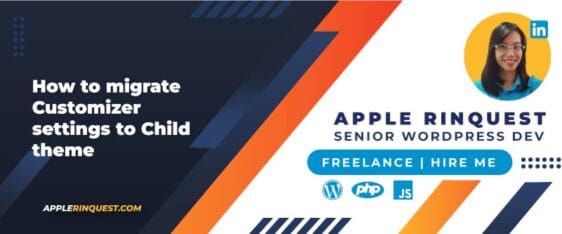 How to import/export WordPress theme customizer settings