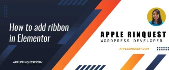 How to add ribbon in Elementor