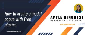 How to create a modal popup with Free plugins