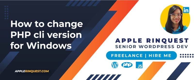 How to change PHP cli version for Windows