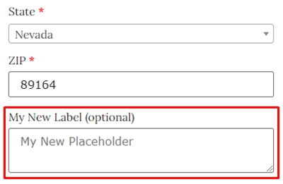 Edit placeholder and label for Order Note field on Checkout page