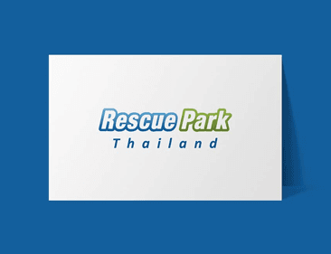 Rescue Park Thailand requests dark blue and green for the logo color. The look and feel must be clean and nature-friendly.