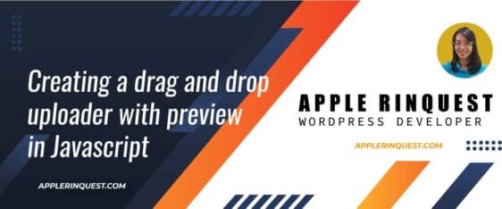 Creating a drag and drop uploader with preview in Javascript