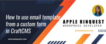 How to use email template when sending email from a custom form in CraftCMS